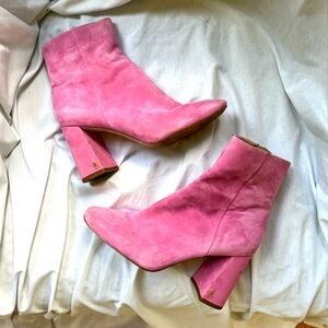 Sam Edelman suede pink boots